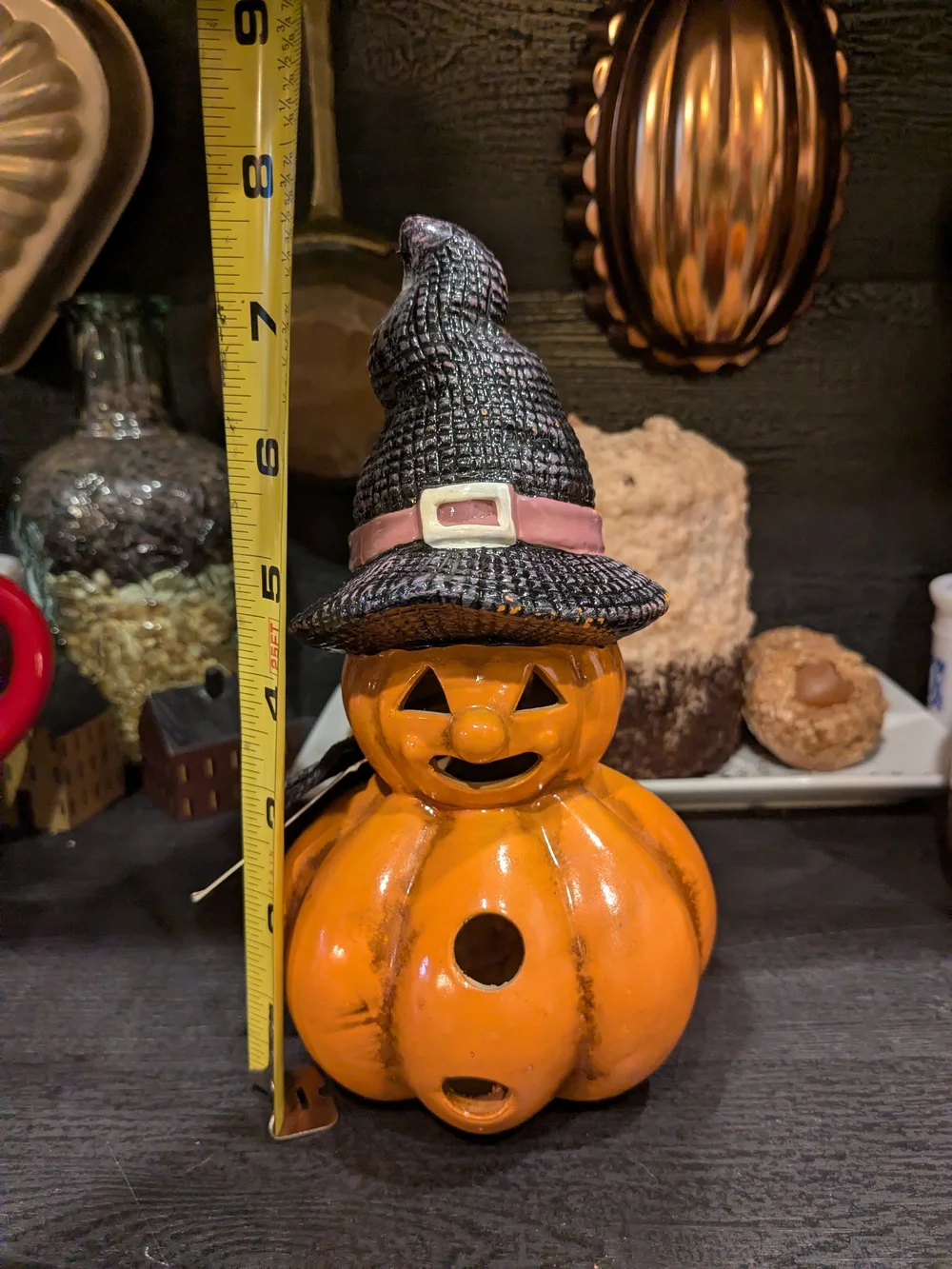 Pumpkin Man With Witch Hat - Potpourri Filled